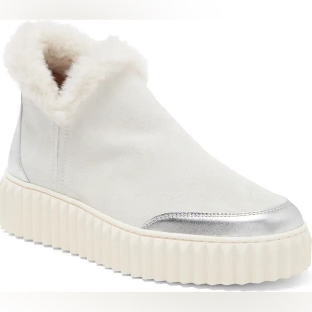 Luna Faux Fur Trim Mid Sneaker (Women)